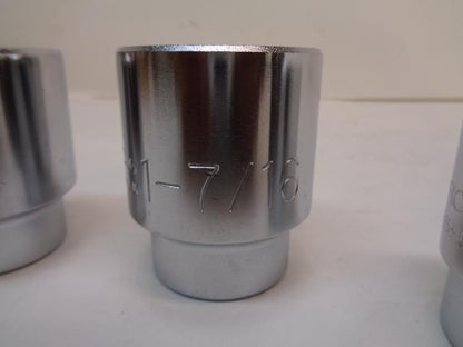 STANLEY PROTO 8 PIECE SOCKET SET 12PT. 3/4 IN DRIVE 1-5/8 IN. - 15/16 IN. R22T5