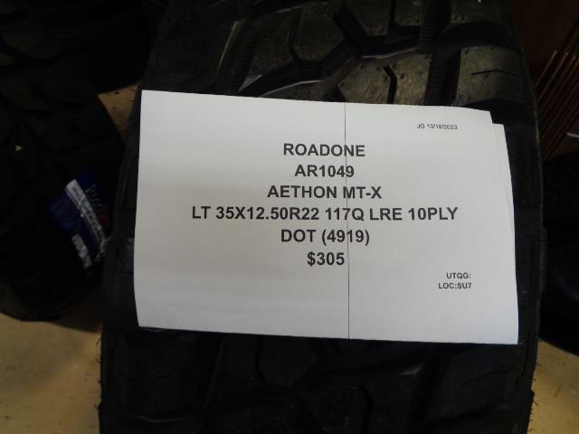 ROADONE AETHON MT-X LT 35 12.50 22 117 LRE 10PLY TIRE AR1049 BQ4