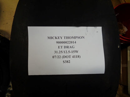 NOS MICKEY THOMPSON ET DRAG 31.25 12.5 15W STIFF SIDEWALL TIRE 90000022014 CQ3
