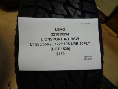 LEAO LIONSPORT A/T BSW LT 285 55 20 122/119S LRE 10PLY TIRE 221019294 BQ4
