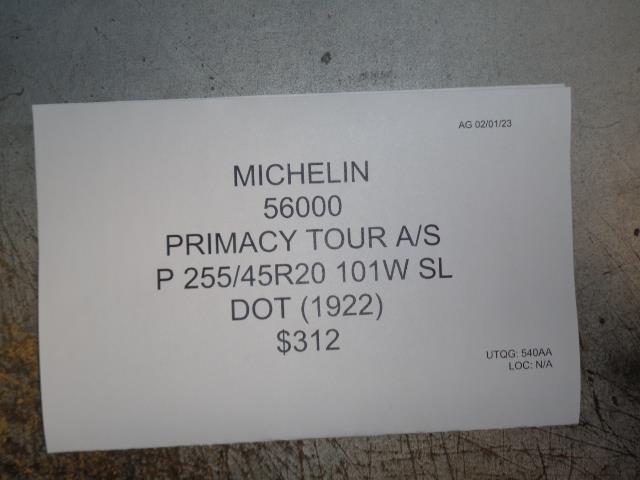 2 MICHELIN PRIMACY TOUR A/S P 255 45 20 101W SL ALL SEASON TIRES 56000 BQ2