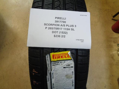 2 PIRELLI SCORPION AS PLUS 3 P 265 70 17 115H SL 3917700 TIRES CQ2