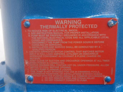 BARNES 104874 SE52 SUBMERSIBLE NON-CLOG SEWAGE PUMP NEW NEEDS PIECE J1