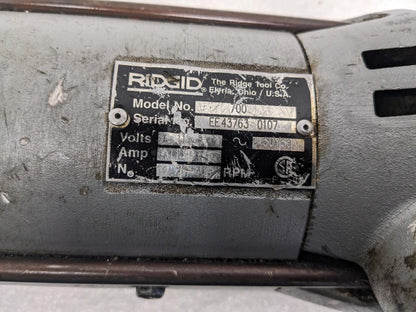 RIDGID 41935 MODEL 700 POWER DRIVE 1/8" - 2" 115V 0.5 HP 32 rpm THREADER USED H1