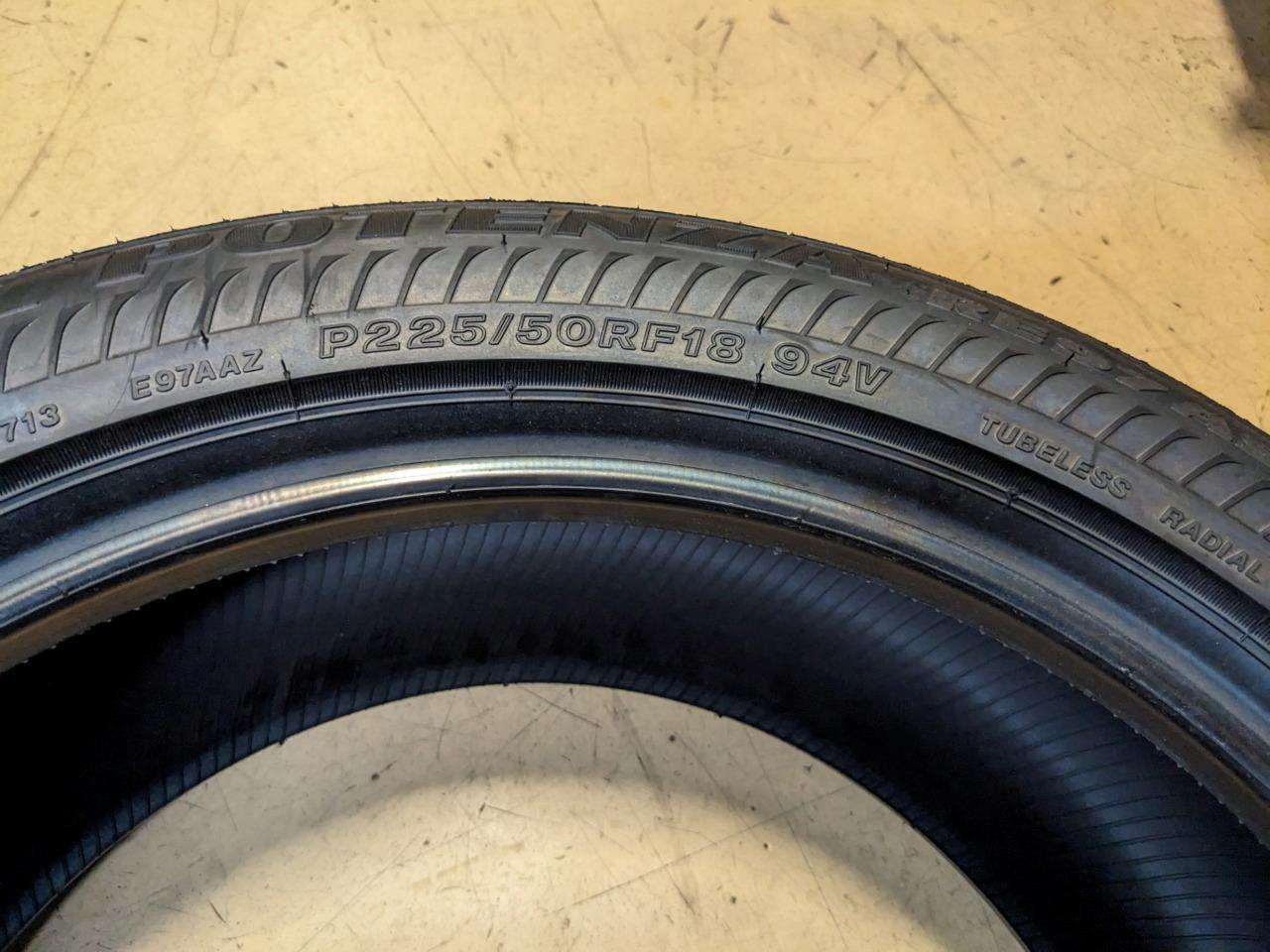 BRIDGESTONE POTENZA DEZ 97ASRFT P 225 50 18 94V SL TIRE 008833 CQ3