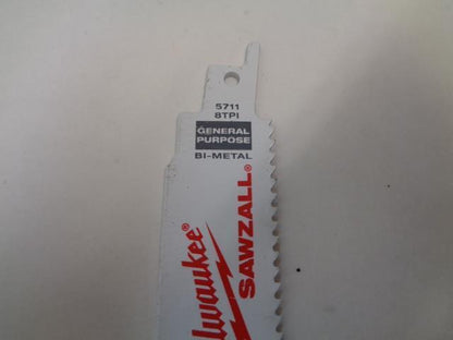MILWAUKEE 12 IN. MULTI CUTTING SAWZALL SAW BLADES 9 PACK 5711 8TPI SAWP1
