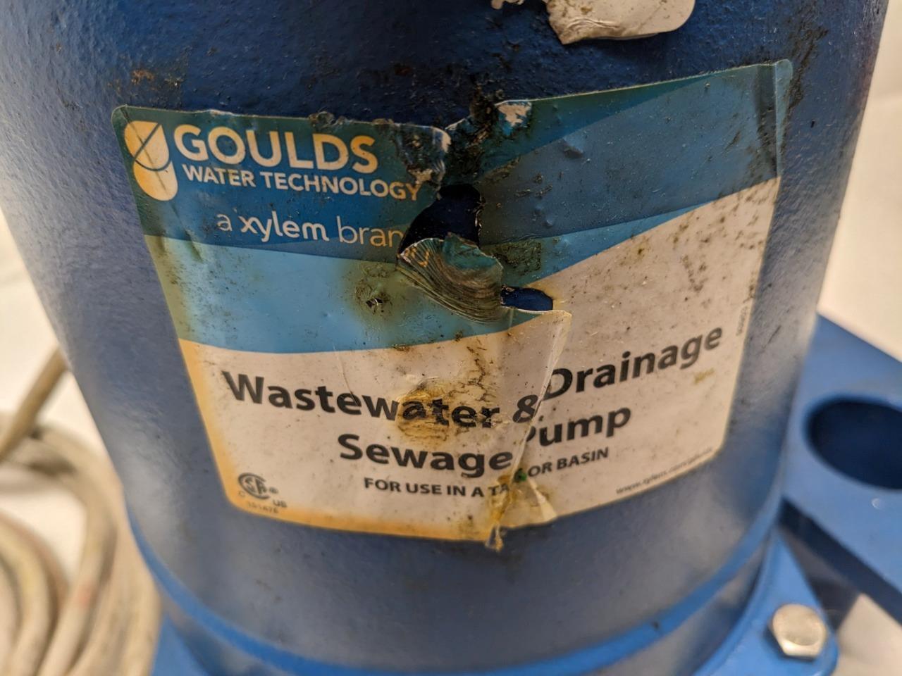 GOULDS WS1512BFH 1.5HP SUBMERSIBLE SEWAGE PUMP SINGLE PHASE 230V NEW  B1B2