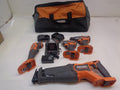 NEW RIDGID R9225 18v BRUSHLESS CORDLESS 4 TOOL KIT 4ah & 2ah BATTERY/CHARGER SR