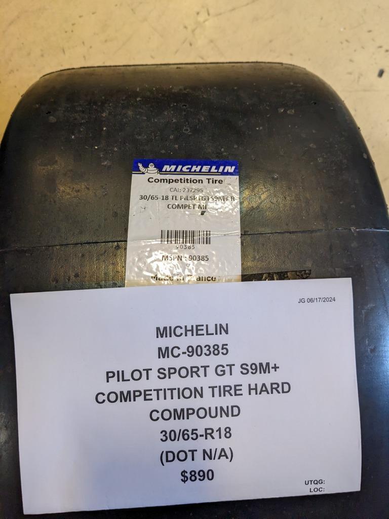 MICHELIN PILOT SPORT GT S9M+ COMPETITION TIRE HARD 30 65 18 TIRE 90385 CQ3