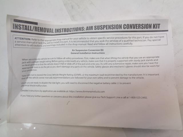 DORMAN 959596 AIR SUSPENSION CONVERSION KIT REAR SHOCKS L/R FOR LINCOLN NEW R12