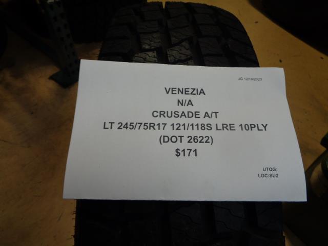 VENZIA  CRUSADE A/T LT 245 75 17 121/118S LRE 10PLY TIRE BQ4