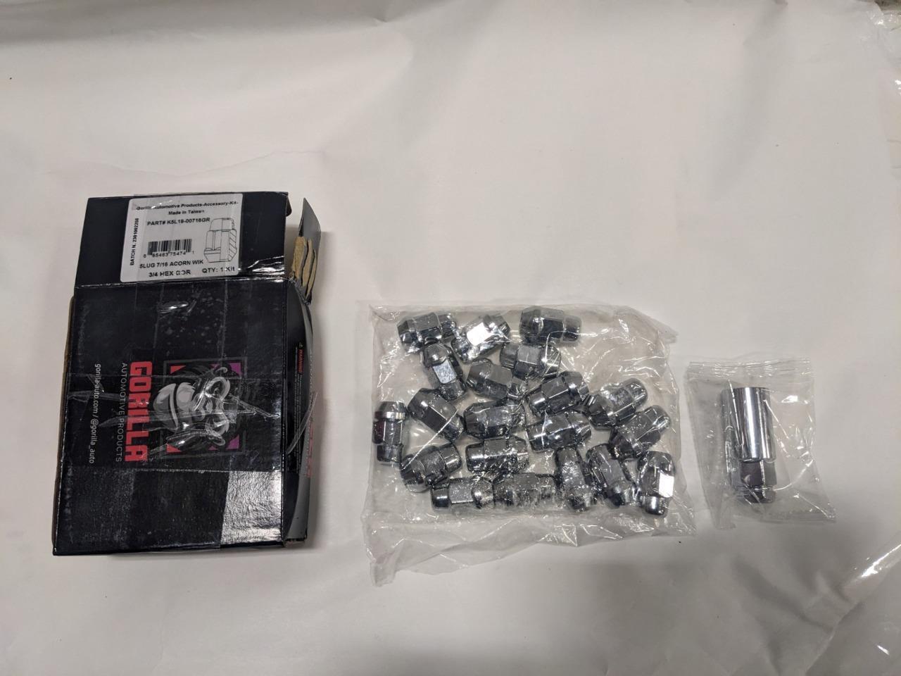 Gorilla Automotive K5L19-00716GR 20 Lug Set 7/16 Acorn 3/4 Hex Drive Chrome R22