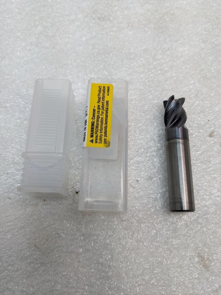 KENNMETAL HARVI 6676406 1/2" X 1/2" X 5/8" X 2 1/2" SOLID CARBIDE ENDMILL  R6TA