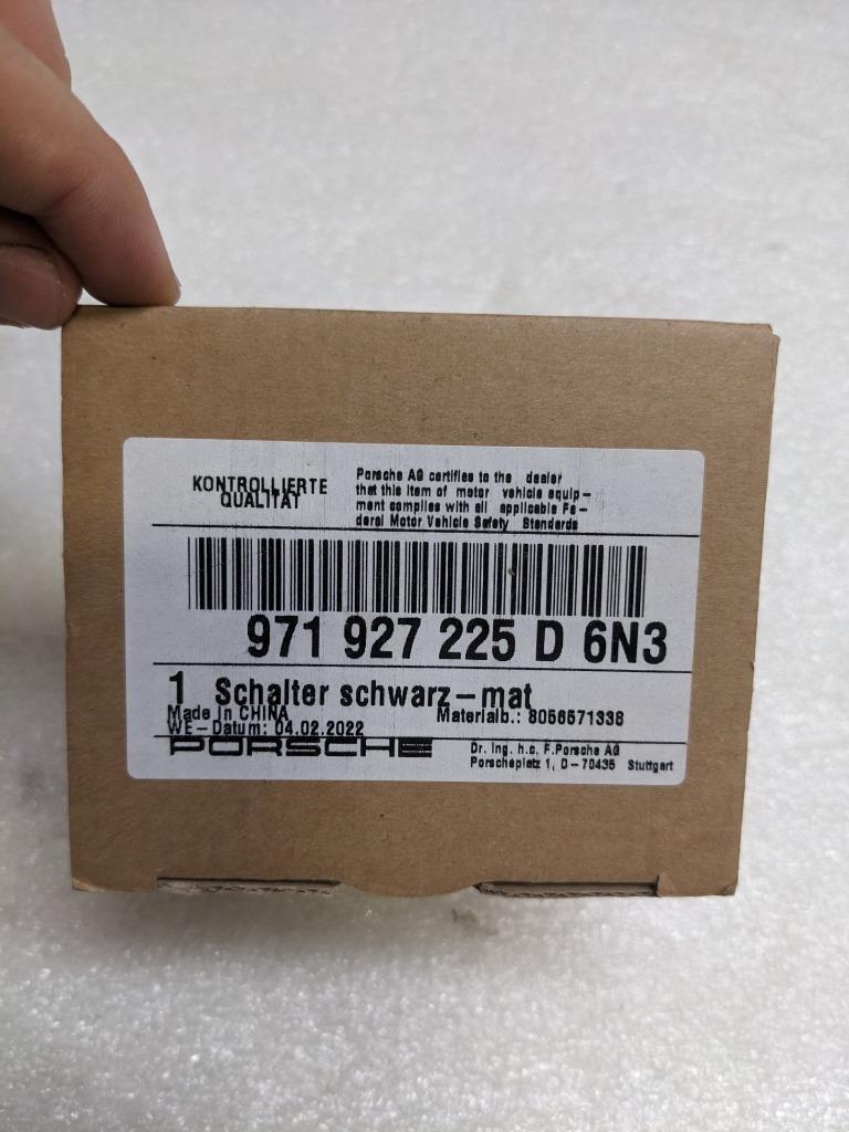 PORSCHE 971927225D6N3 ELECTRONIC PBRAKE SWITCH FOR 19-23 CAYENNE NEW PGB2TA