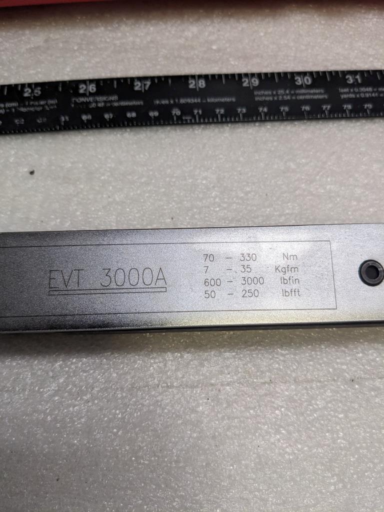 BRITOOL EVT3000A TORQUE WRENCH 70-330 NM WITH 1/2" SQUARE DRIVE NEW R13