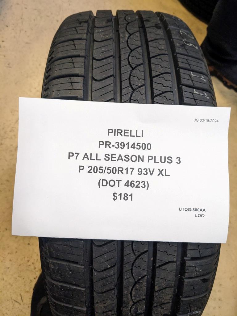 PIRELLI P7 ALL SEASON PLUS 3 P 205 50 17 93V XL TIRE 3914500 CQ2
