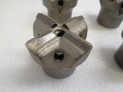 1 NEW PACK OF 6 CARBIDE-TIPPED FOUR POINT 2-1/4" ROCK DRILL BITS R22T8