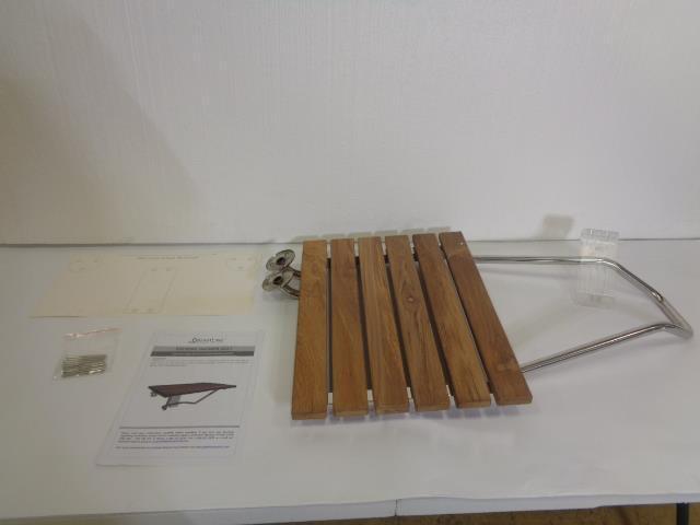 NEW DREAMLINE NATURAL TEAK FOLDING SHOWER SEAT SHST-02-TN SR