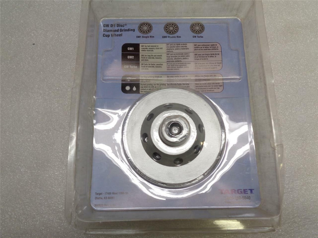NEW TARGET GW2 DOUBLE ROW CUP WHEEL 4X5/8 CONCRETE MASONRY & STONE 580736 SP1T2