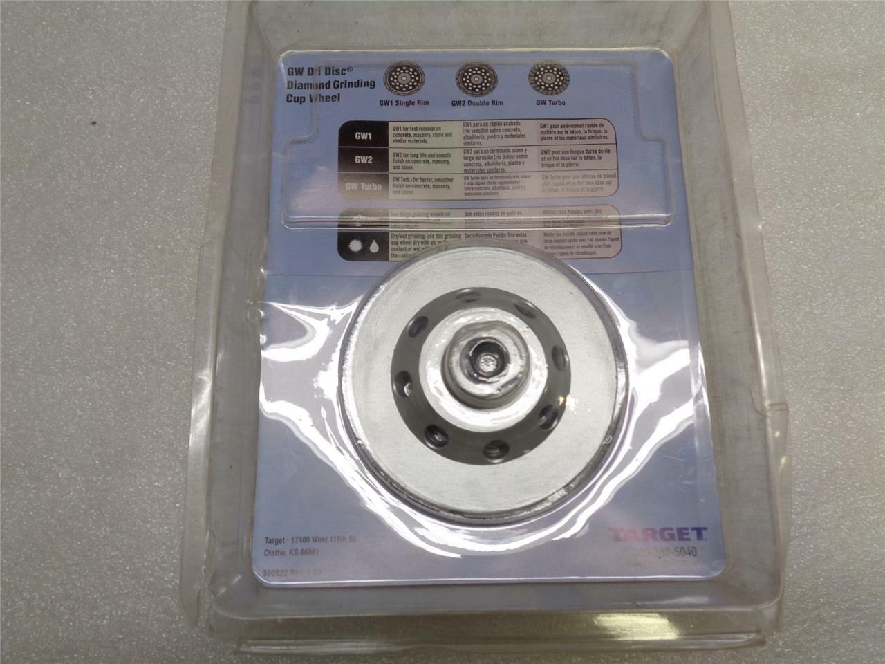 NEW TARGET GW2 DOUBLE ROW CUP WHEEL 4X5/8 CONCRETE MASONRY & STONE 580736 SP1T2