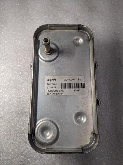 PORSCHE CAYMAN 3.4L ENGINE OIL COOLER 98710702501 USED 996B.G.L.