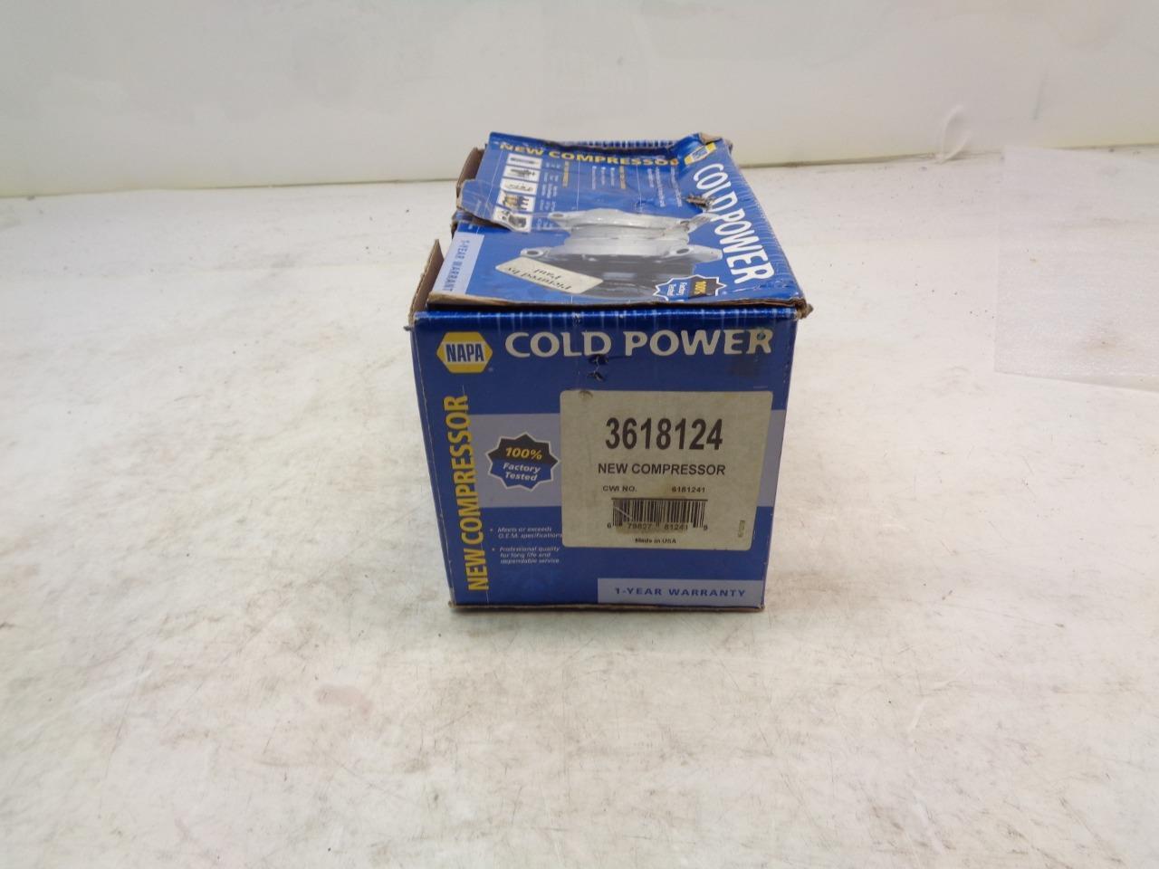 NEW NAPA COLD POWER AC COMPRESSOR 3618124 1988-1995 FORD, LINCOLN, MERCURY R1