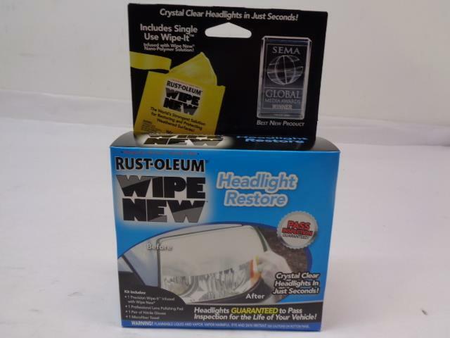 NEW RST-OLEUM HDLCAL WIPE HEADLIGHT RESTORE 0.34 OZ. KIT 6 PACK C84301 G1