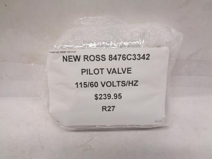 NEW ROSS 8476C3342 PILOT VALVE 115/60 VOLTS/HZ R27