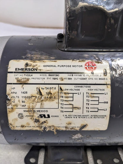 US MOTORS R605728C GEN PURPOSE MOTOR T1C2LH 110/220V 50HZ 1PH 1425RPM NEW H2