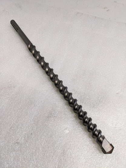 UNBRANDED SDS-MAX CARBIDE TIPPED DRILL 1" X 20-1/2" 4-CUTTER USED D0