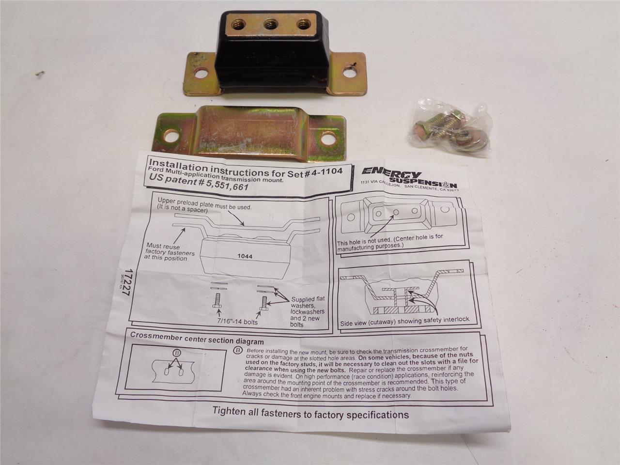 ENERGY SUSPENSION MOUNT FOR '80-'86 FORD/MERCURY 4.11104 R12TA