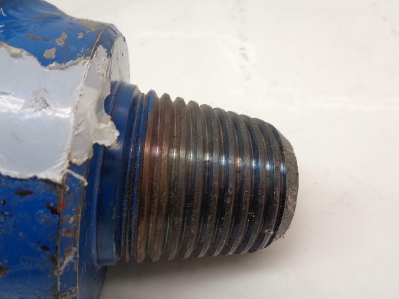 NEW UNBRANDED STEP DRAG BIT FOR COAL MINING BLUE 5" DIAMETER MALE THREAD H2