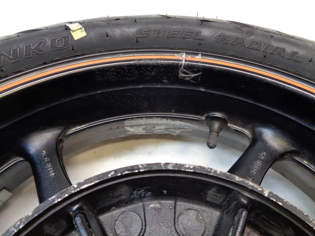 YAMAHA 2004-07 FZ6 17x4.5 5 SPOKE ORANGE STRIPE WHEEL & TIRE SR