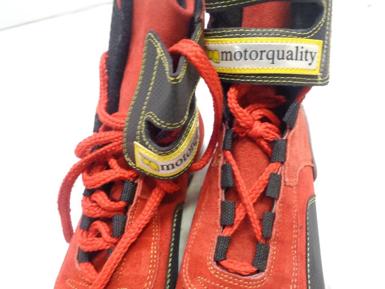 PAIR NEW MOTOR QUALITY RACING SHOES RED SIZE 10.5-11(45) SR