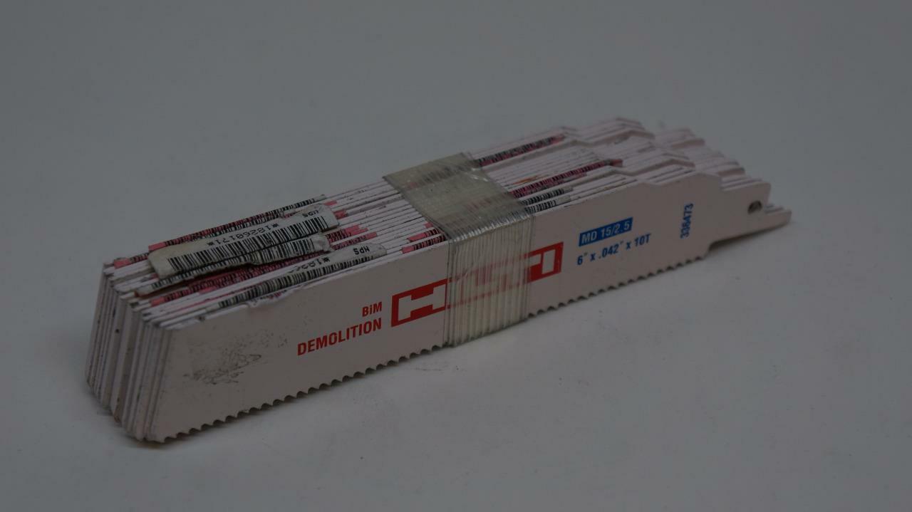 NEW 20 PACK OF HILTI 6 INCH RECIPROCATING SAW BLADES 10 TPI 336473 SP2T1