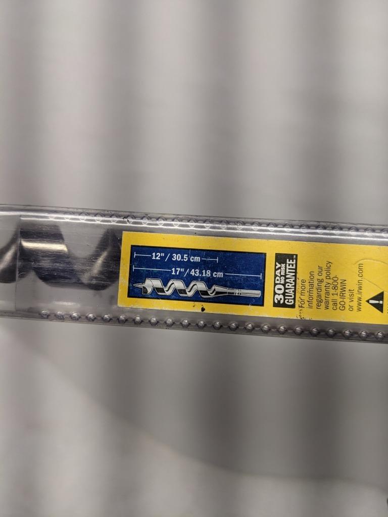 IRWIN 47412 SPEEDBOR SHIP AUGER BIT 3/4" X 17" W/O AUGER FILE NEW R22T7