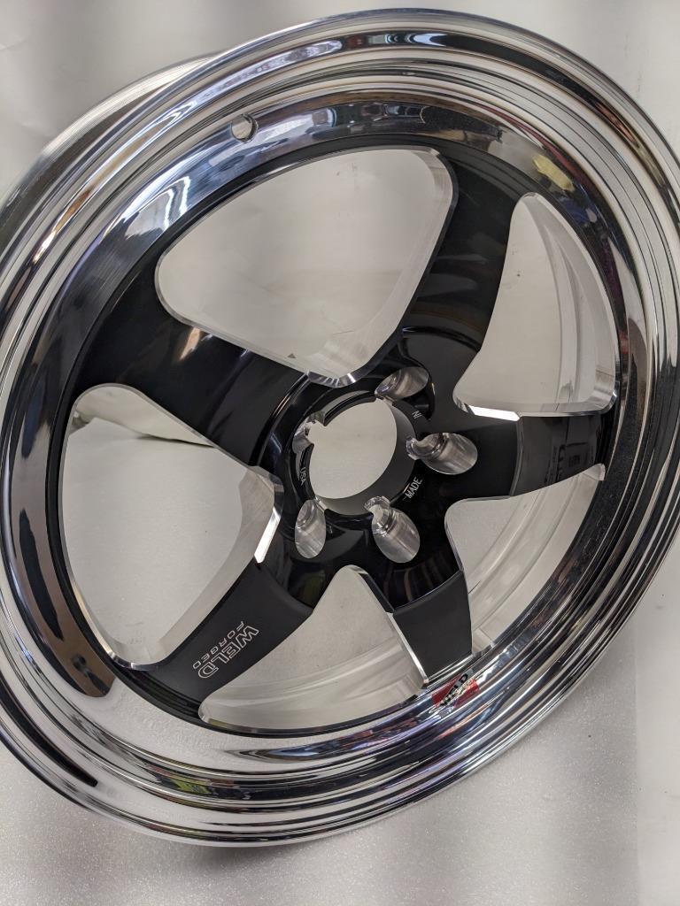 1 WELD 71HB8050A21A S71 WHEEL 18X5 5X114.3 ET-23 BLACK CENTER POLISHED NEW B2