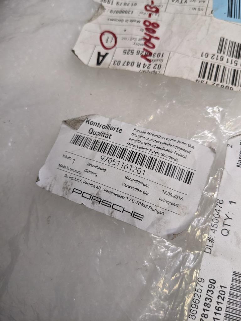 PORSCHE 97051161201 REAR HOOD SEAL FOR 10-16 PANAMERA NEW PGB2