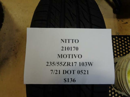 1 NEW NITTO MOTIVO 235 55 17 103W TIRES 210170