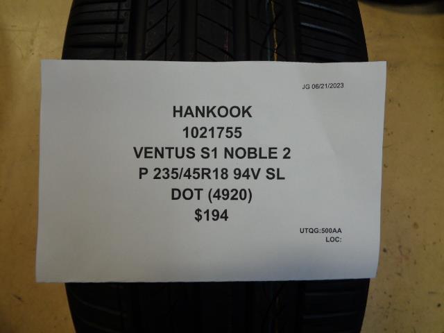 HANKOOK VENTUS S1 NOBLE 2 P 235 45 18 94V SL TIRE 1021755 BQ3