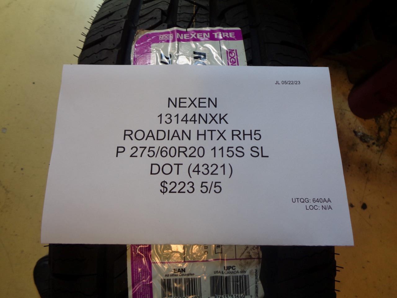 2 NEXEN ROADIAN HTX RH5 P 275 60 20 115S HIGHWAY TERRAIN TIRES 13144NXK BQ3