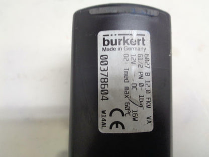 NEW BURKERT 2/2-WAY SOLENOID VALVE 00378604 TYPE 6027 R10TA