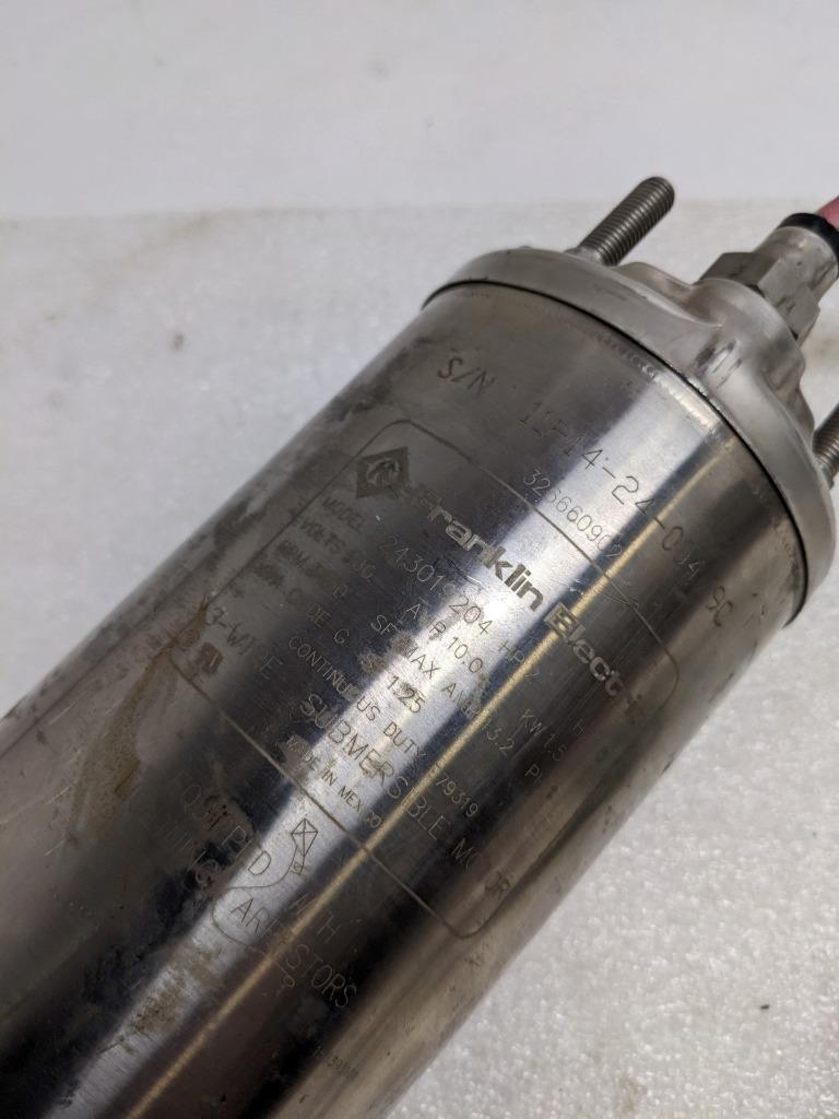 FRANKLIN ELECTRIC 2243019204 4" SUBMERSIBLE WELL MOTOR 3-WIRE 2HP 230V NEW H2