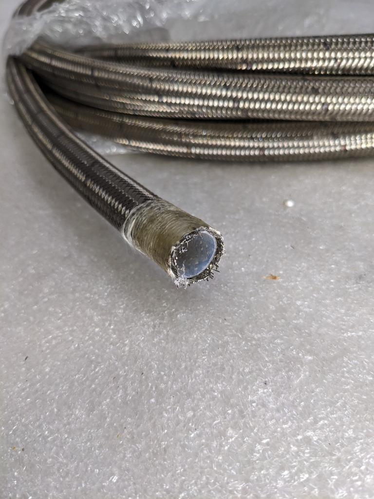 UNBRANDED BRAIDED METALLIC 26' HOSE 5/8" OD 1/2" ID TEFLON LINED NEW R3T3