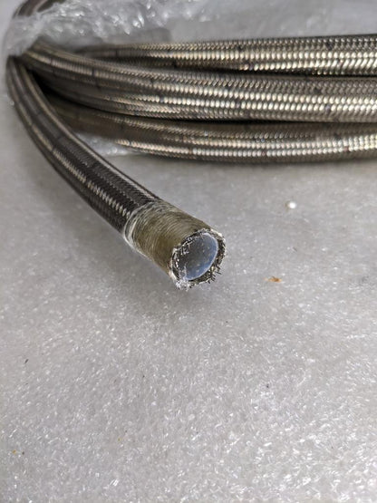UNBRANDED BRAIDED METALLIC 26' HOSE 5/8" OD 1/2" ID TEFLON LINED NEW R3T3
