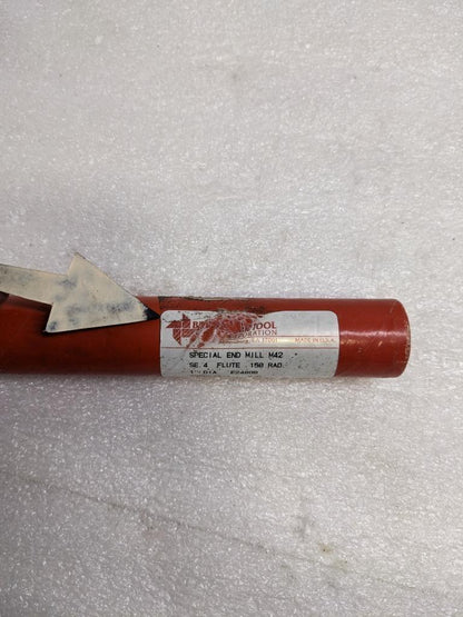 BRUBAKER TOOL 85468 END MILL M42 4-FLUTE T350G28-4 1" DIA. 0.150 RAD. NEW R22T5