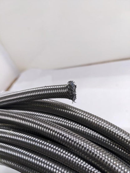 UNBRANDED BRAIDED 99' METAL HOSE 5/16" ID 7/16" OD W/ PLASTIC TUBING NEW R3T3