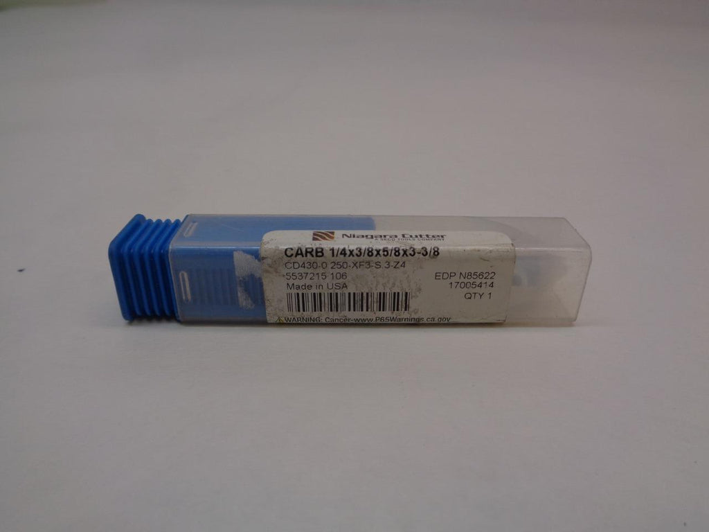 NIAGARA CUTTER N85622 CARB 1/4x3/8x5/8x3-3/8 4 FLUTE END MILL R22T8