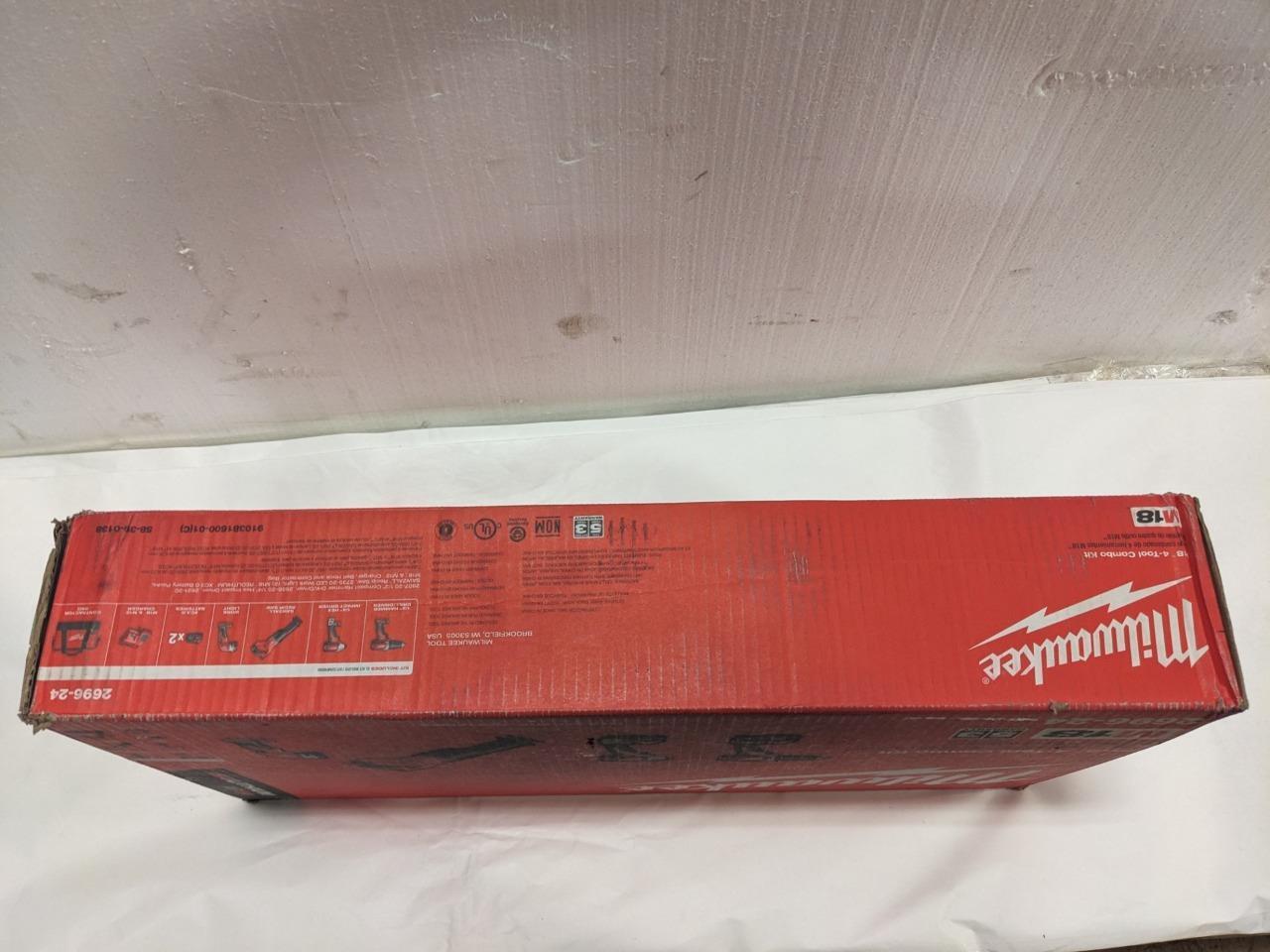 MILWAUKEE M18 CORDLESS LITHIUM-ION 4-TOOL COMBO KIT 2696-24 BSR35