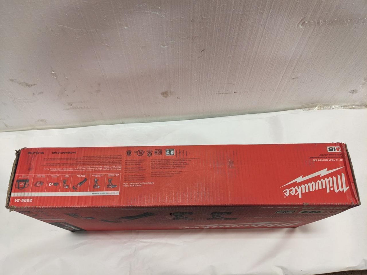 MILWAUKEE M18 CORDLESS LITHIUM-ION 4-TOOL COMBO KIT 2696-24 BSR35